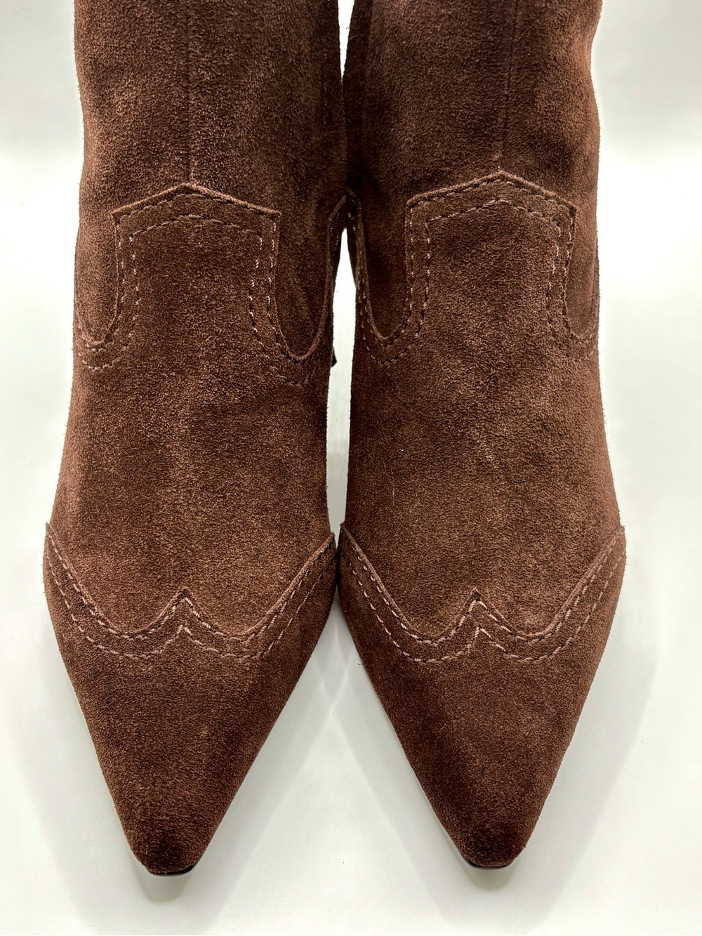 Simkhai Shadow Western Suede Ankle Boots Cacao 6 - Picture 4 of 10